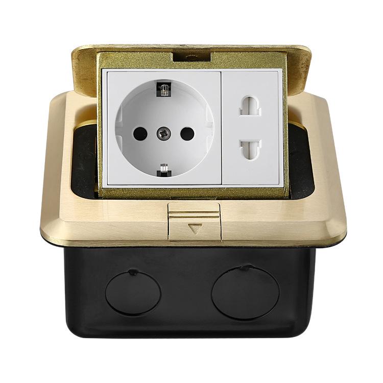 Gold Copper Universal Pop-up Floor Socket with Slow Rise