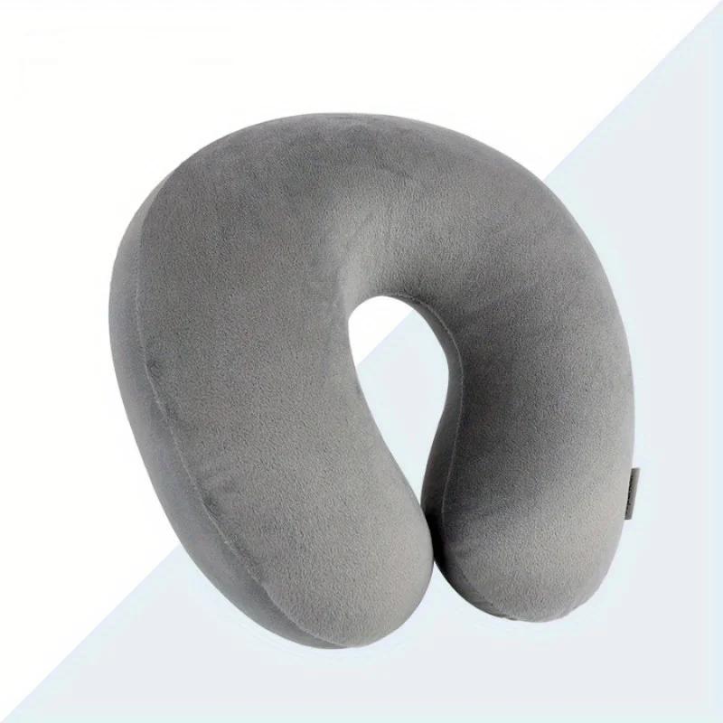 Plain color u-shaped pillow foam particle pillow travel portable neck pillow office nap pillow car neck pillow aircraft pillow