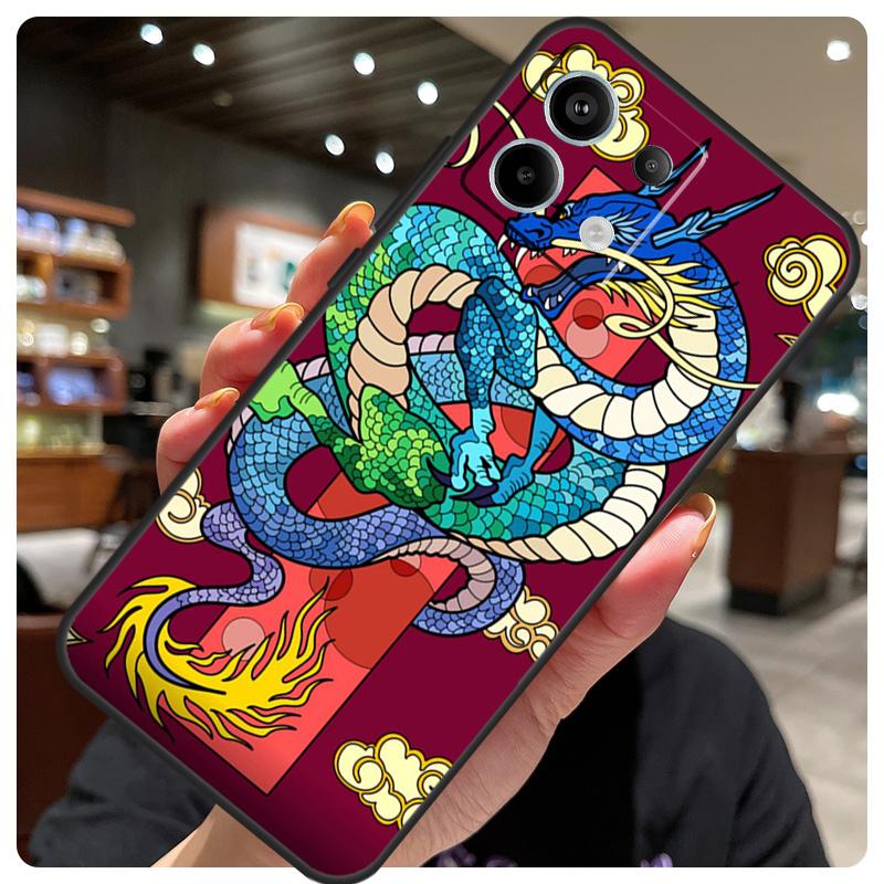Fashion Chinese Dragon Case For Xiaomi Redmi Note 14 10 13 12 11 15 Pro Plus Cover For Redmi 15 15C 12C 13C 14C 10C