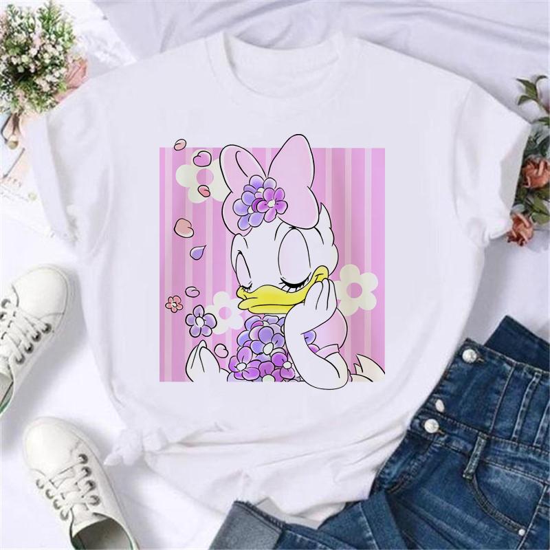 2025 New Popular Kawaii Disney T-shirt Cartoon Women Disney T-shirt Fun Top Fashion Women's T-shirt