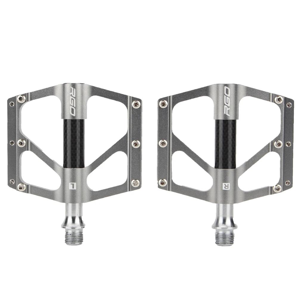 RGO Carbon Fiber Pedal Road Bicycle Pedal 3 Bearing Aluminum Alloy Anti-skid Mountain Bicycle Pedal Bicycle Accessories
