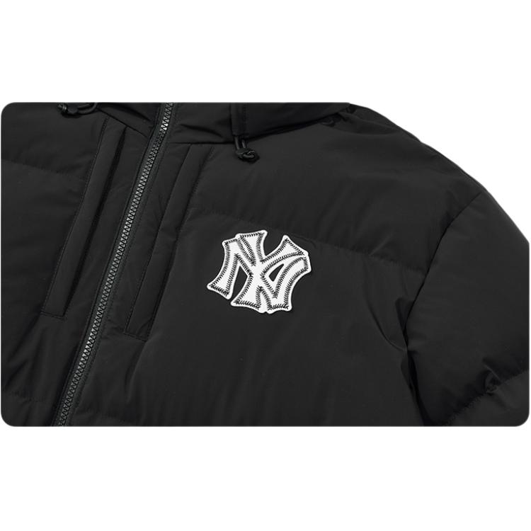 New Era FW25 MLB New York Yankees Warm Hooded Leather Patch Logo Embroidered Windproof Woven Down Jacket Unisex jackets 14731565