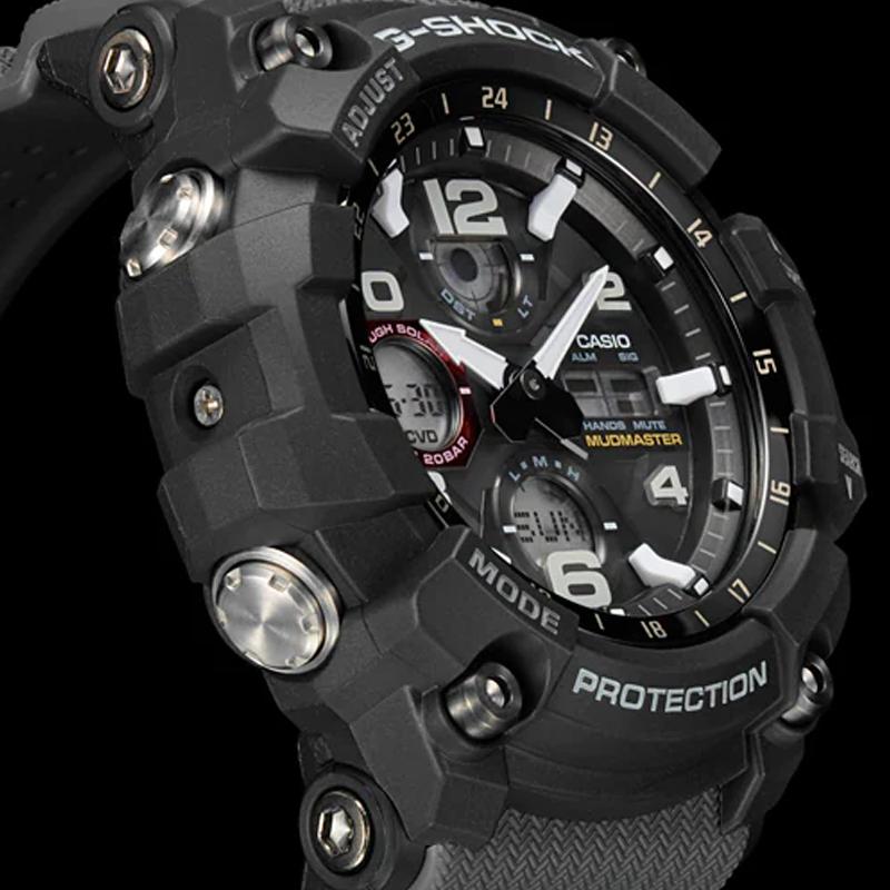 Casio G-SHOCK Serie Land Quadrante Grande Grande Re del Fango Resistente alla Sabbia e al Fango Struttura Antiurto Movimento Solare al Quarzo Cinturino in Resina Giapponese e GWG-100-1A8JF