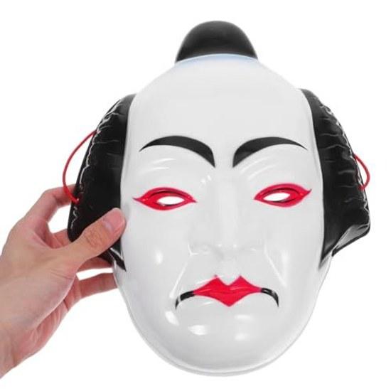 Toyvian Maske im japanischen Stil Samurai Okame Kabuki Japanischer Unterhaltungskünstler Kostüm Traditionelles Cosplay Festival Halloween Schul-Kulturparty