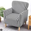 1PC Printing Tub Club Armchair Cover Stretch Sloping Arm Back Slipcover Soft Single Small Chair Seater Sofa Covers for Home Club