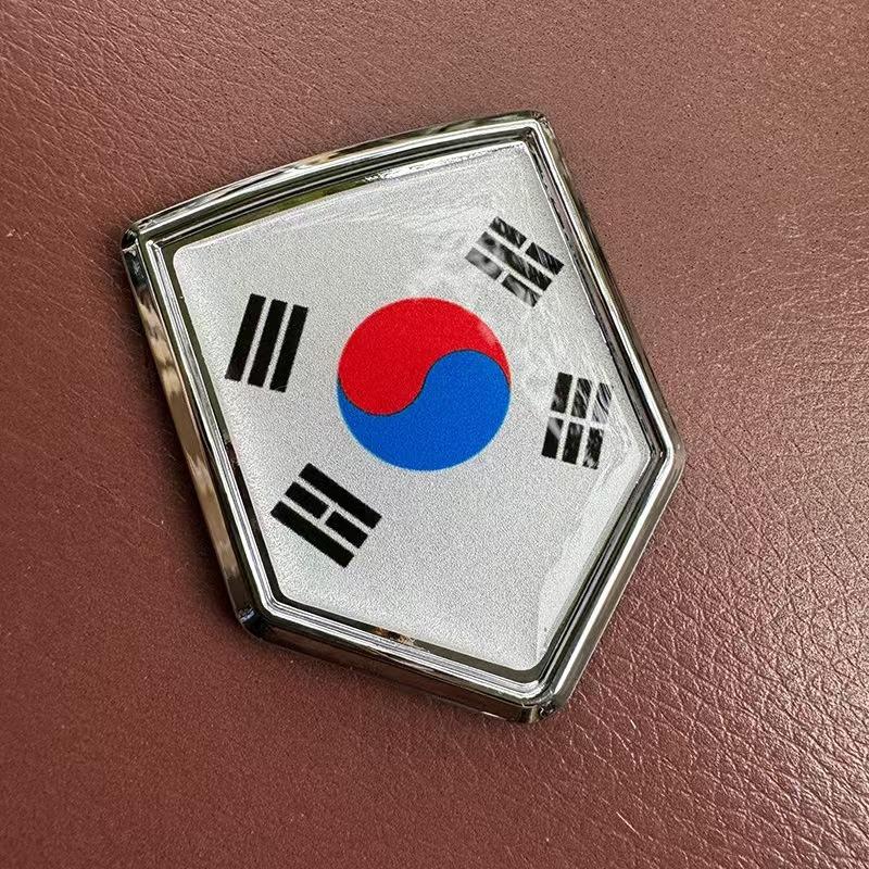 Metal Car Emblems of National Flags 3D National Flag Car Stickers Cross-border Mini Flag Badges
