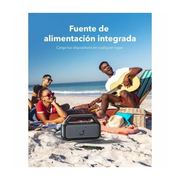Enceinte sans fil soundcore boom 2 (a3138011)bluetooth 5.3, lumières rvb, ipx7, bassup - anker - noir