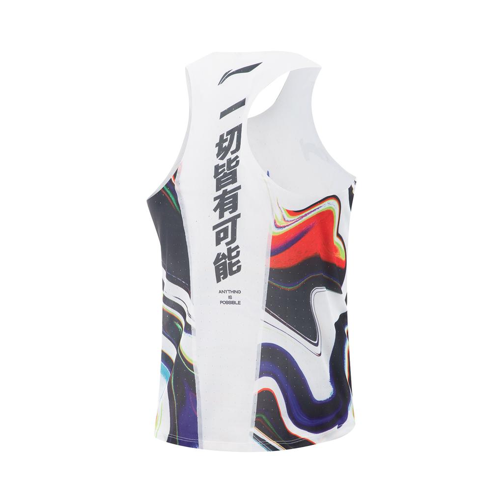 Li Ning Dragon Sparrow Breathable Quick-Dry Sports Slim Fit Outdoor Sleeveless Knitted Racing Running Competition Vest Men Vest AAYV123-18