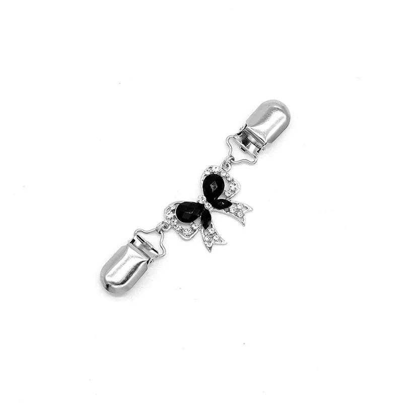 Sweater Cardigan Clip Duck-Mouth Flexible Beaded Pearl Pin Brooch Shawl Shirt Collar Buckles For Clothing Decoration