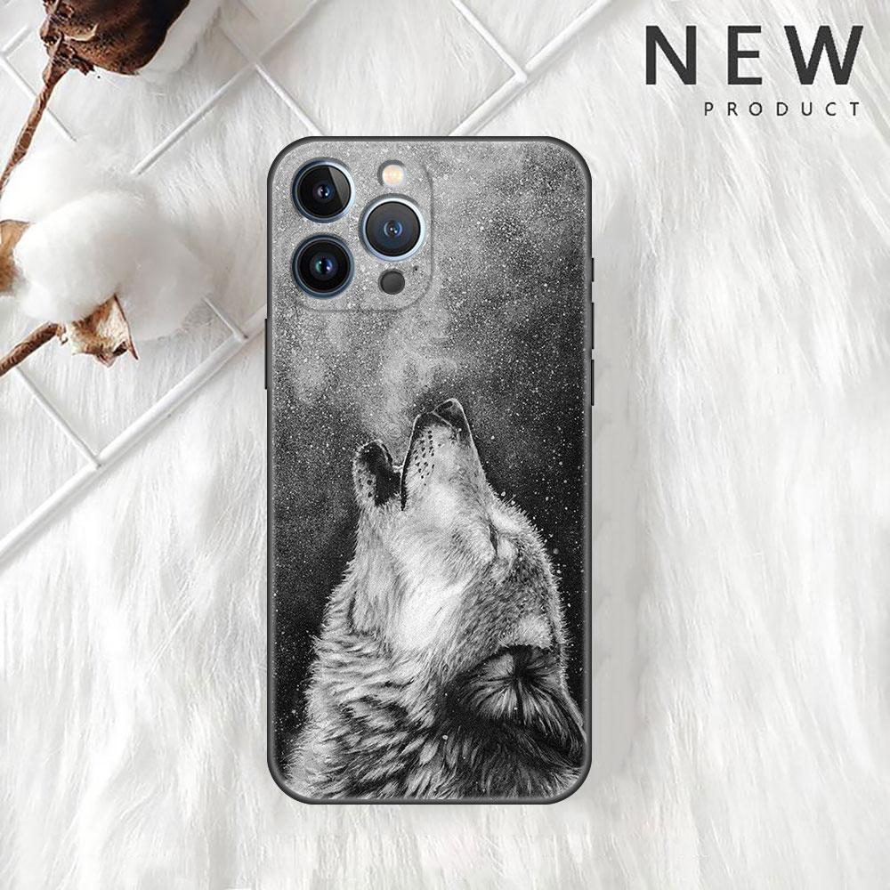 Wolf Tier Cool Tiger Hülle Für Apple iPhone 11 13 14 12 Pro Max 7 8 XR X 6 5 5S SE 2022 13ProMax Schwarzes Silikon Handy Hülle