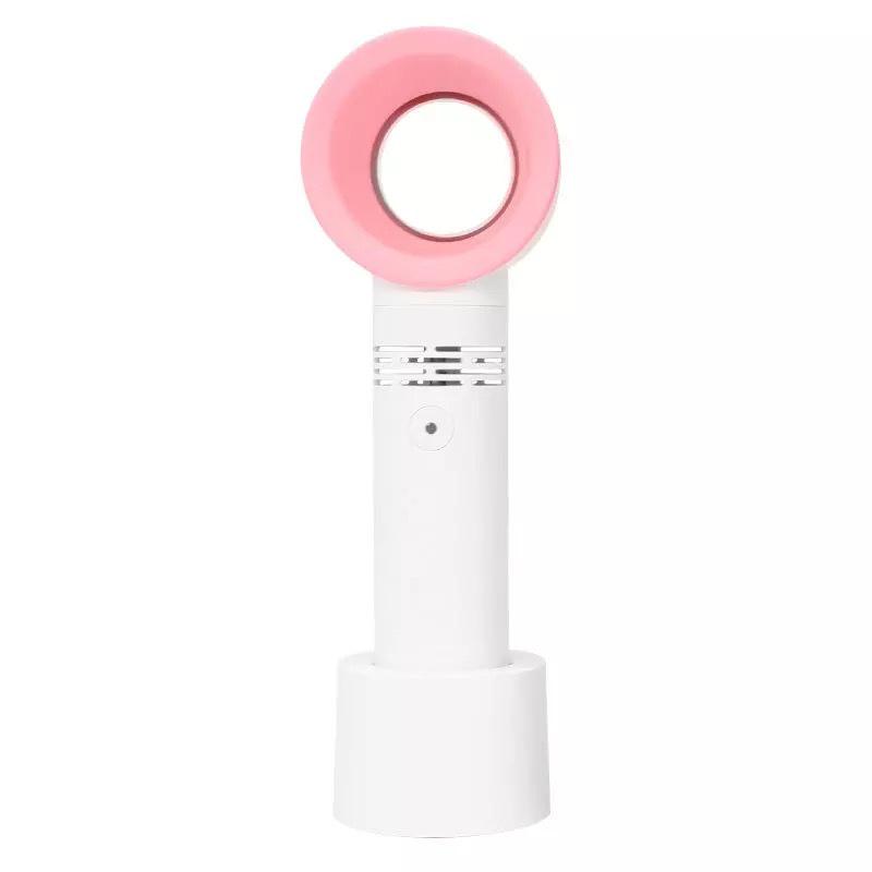 VAORLO USB Rechargeable Portable Bladeless Fan Handheld Mini Cooler No Leaf Handy Fan With 3 Speed Level LED Indicator Furniture
