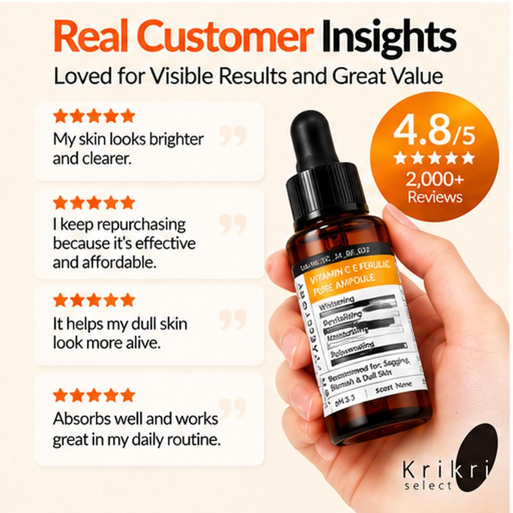 DERMAFACTORY Pure Vitamin C E Ferulic Ampoule 22ml 15% Brightening Face Serum