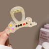 Resin Hair Grab Clip Double-side Dog Hair Claw Headdress Cat Shark Clip  Hair Styling