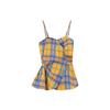 Summer Korean Version of Fashion Hottie Slim and Thin Contrasting Color Plaid Sling Vest Pure Lust Sexy Versatile Top Women