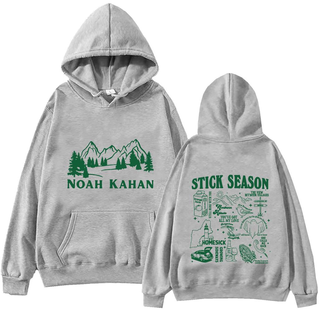 Noah Kahan Stick Season Hoodie Tops Langarm Regular Sweatshirt Musikfans Geschenk Frühling Sommer Druck