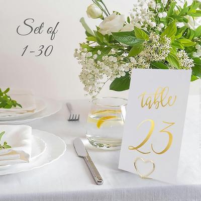 UrbanMingle 30 Peças de Números de Mesa Para Recepção de Casamento Com Suporte de Peça para Número
