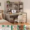 Modern Computer Desk with Bookshelf & Storage for Home, Office, Bedroom & Study Room