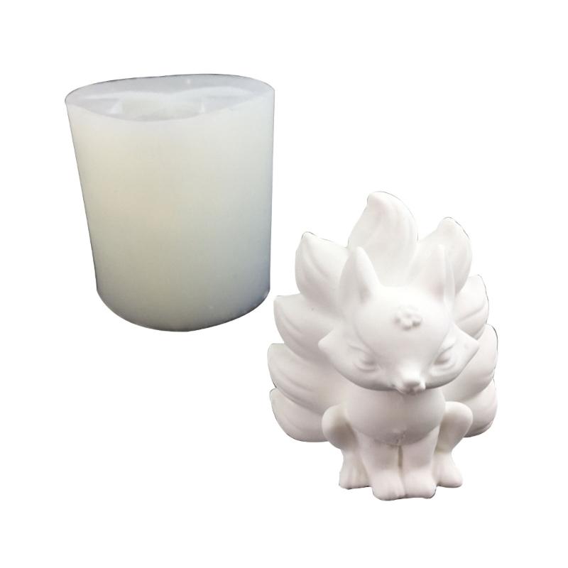 

Силиконовые формы для лис с девятью хвостами, формы из эпоксидной смолы своими руками, форма для украшения стола, инструмент для изготовления гипса, легко очищается X3UC