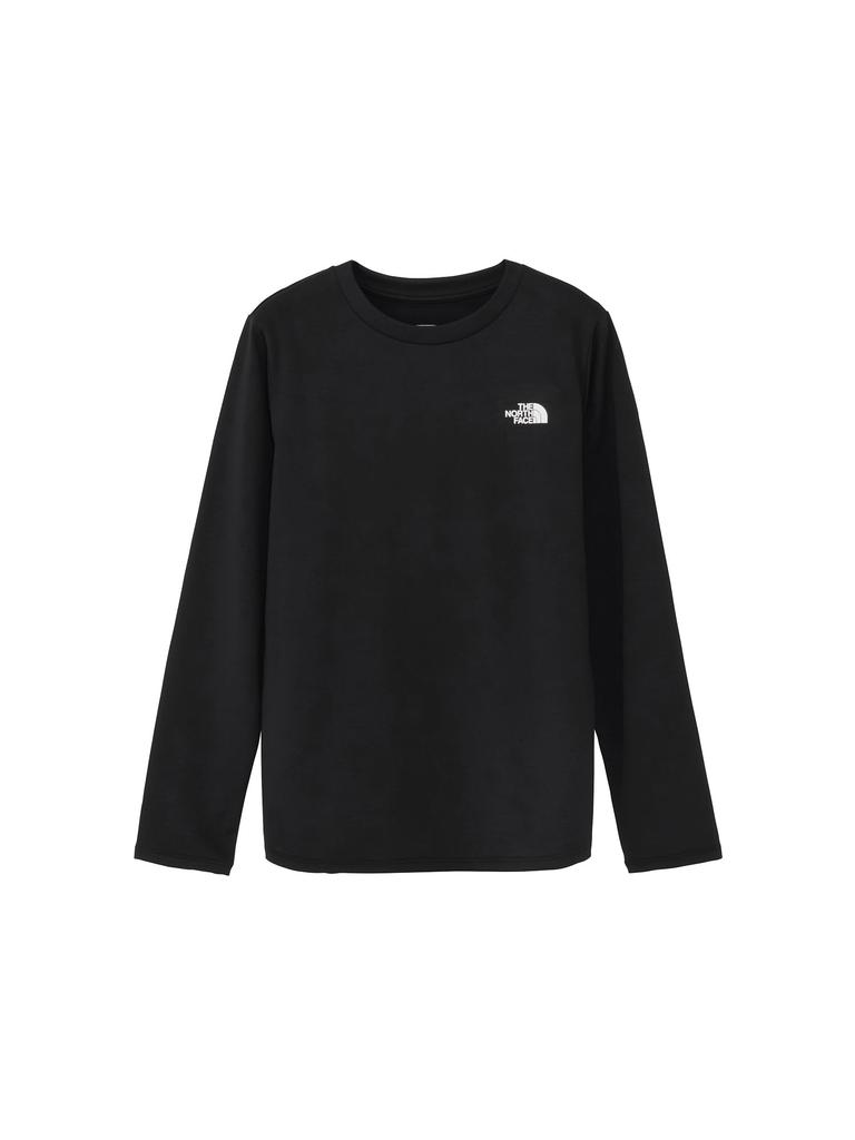 The North Face One Point Logo Long Cut and Size S Tee, Sleeve, Sewn, Black,