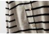 Women's Slimming Cashmere Cardigan - Color Block Stripes, Round Neck, Loose Fit
