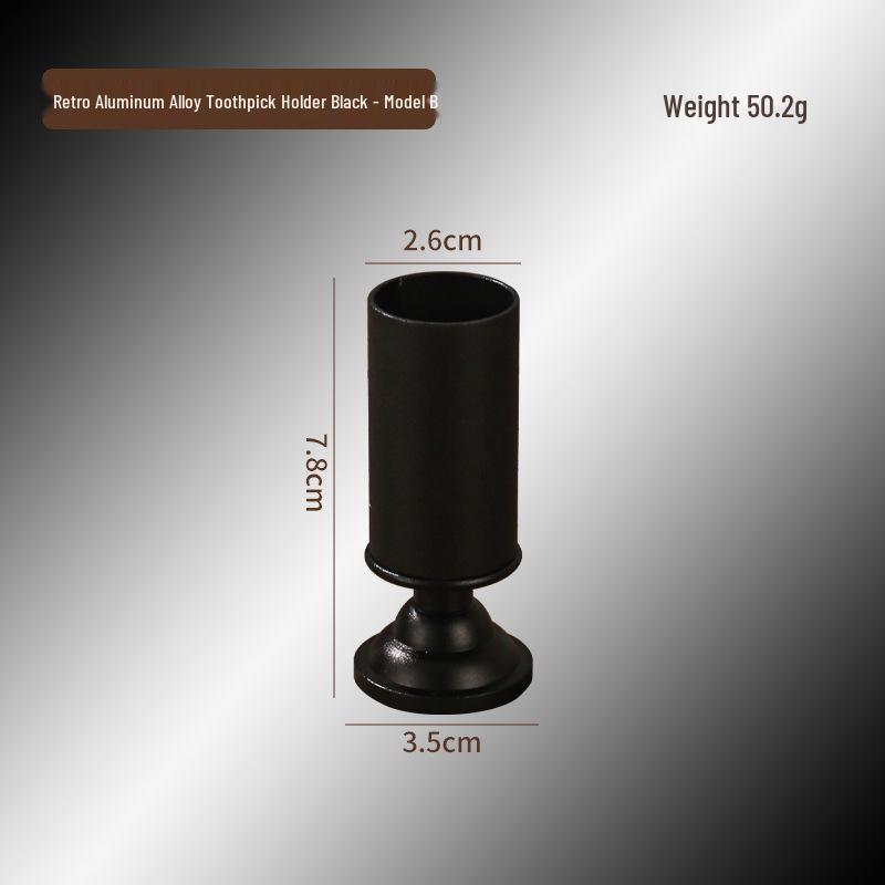 

Retro Aluminum Toothpick Holder for Dining & Restaurant Use