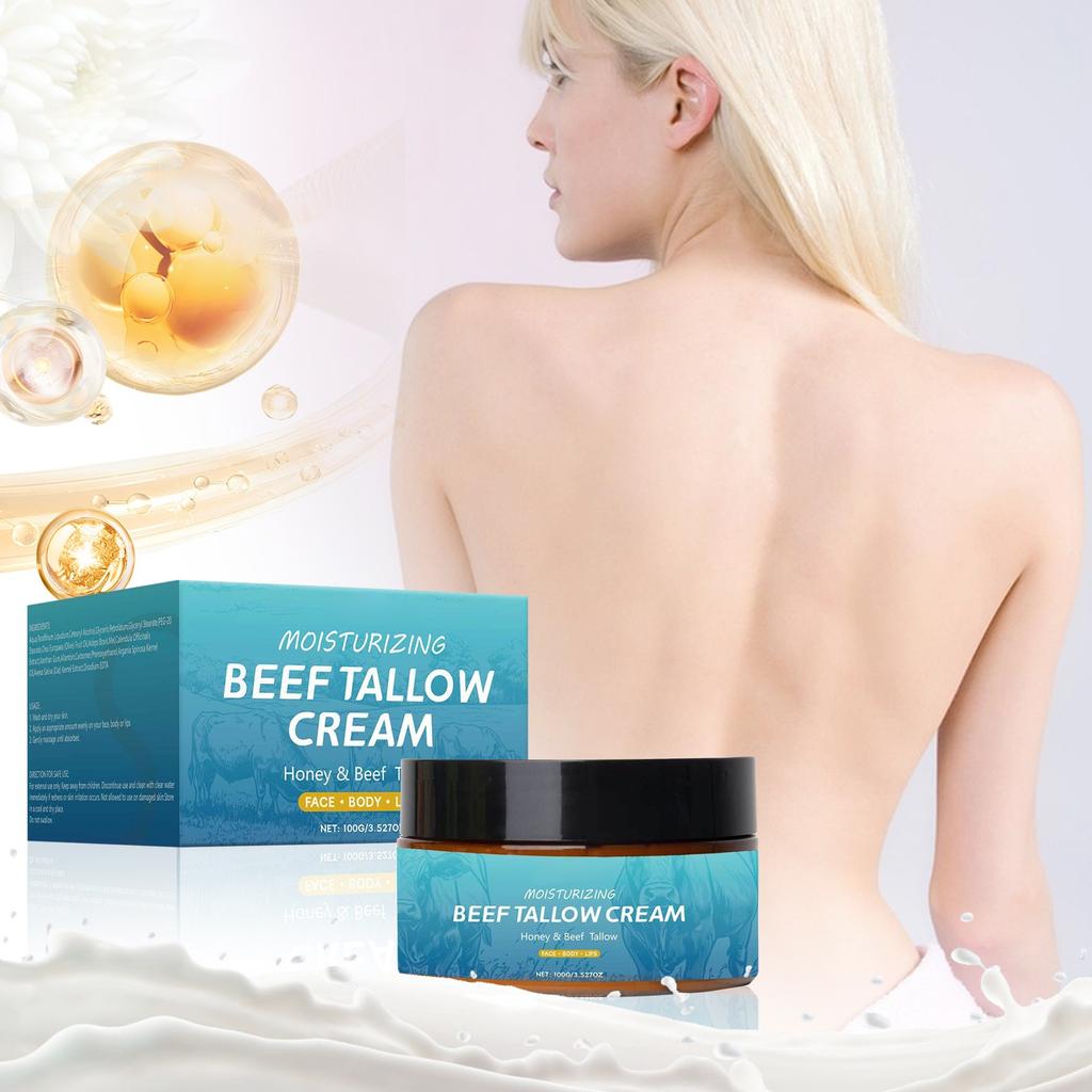 Tallow Moisturizing Cream Tallow Organic Grass-fed Shea Butter Balm That Deeply Moisturizes And Nourishes The Skin,100g