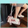Butterfly Knot Dot Small Bag With Spongy Fabric For Daily Casual Use