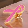 10pcs Alloy Brooch Pin Easy to Wear Ribbon Pins Breast Cancers Awareness Symbol Badge Jewelry for Health Advocacy
