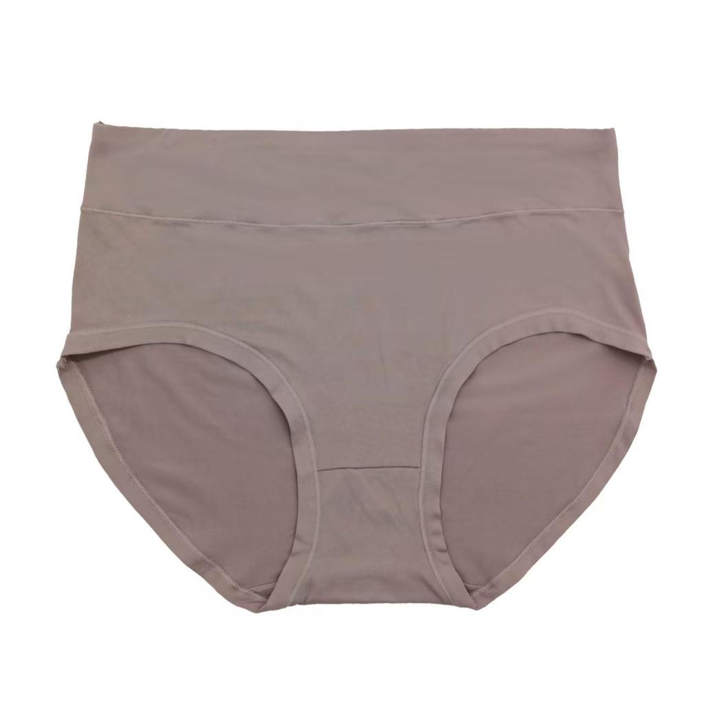 Plus Size Women's High Elasticity Solid Color Fabric Underwear: Comfortable & Versatile