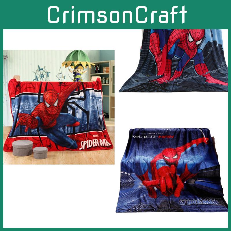 Spiderman Soft Flannel Fleece Throw Blanket For Kids Room Decor