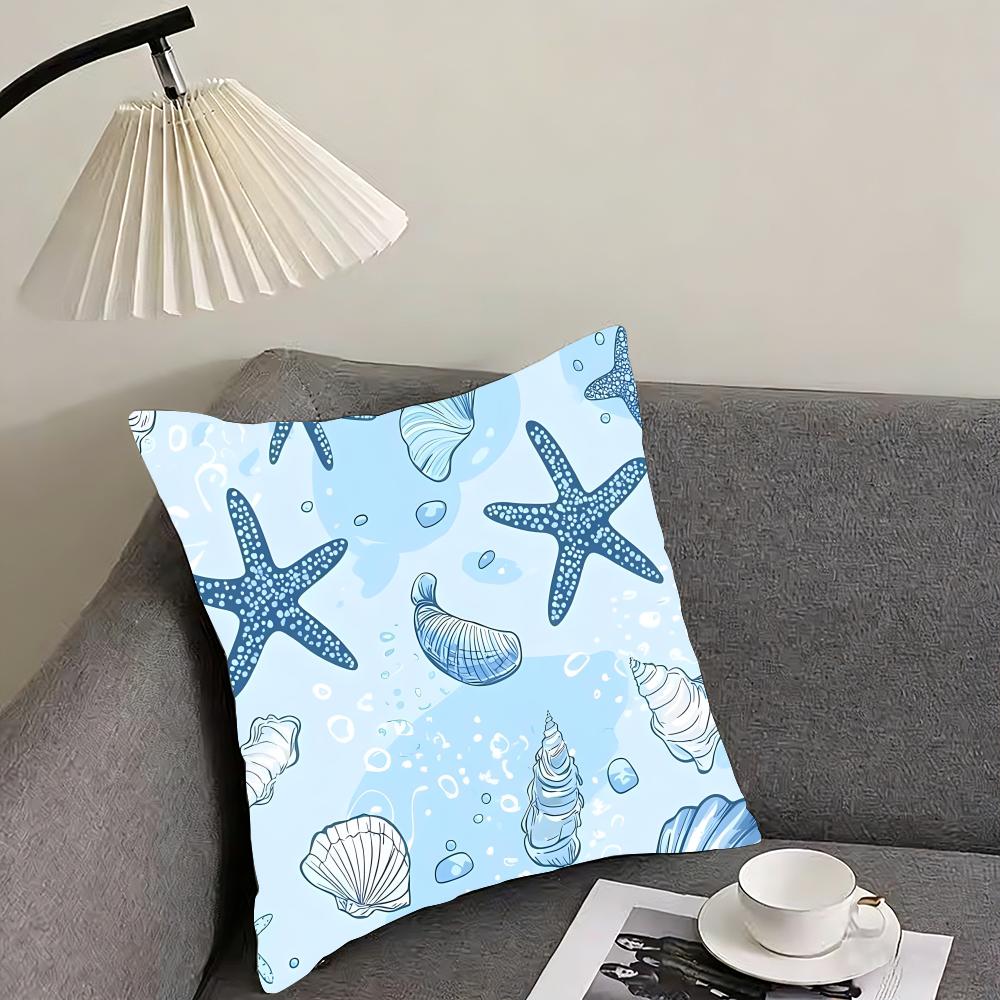 Ocean Animals INS Cushion Cover Pillowcase Ultra Soft Skin Friendly Fabric Cloud Like Comfort  Concealed Zipper