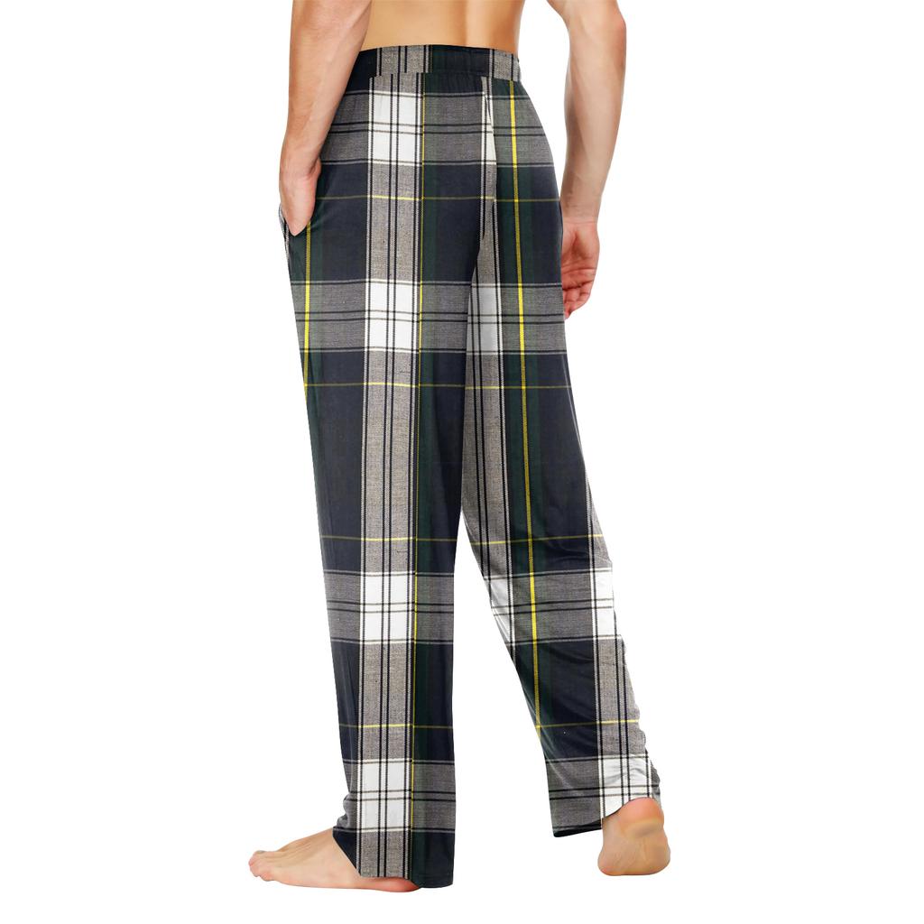 Pantaloni de pijama moale pentru bărbați, cu șnur, cu buzunare, pantaloni sport casual