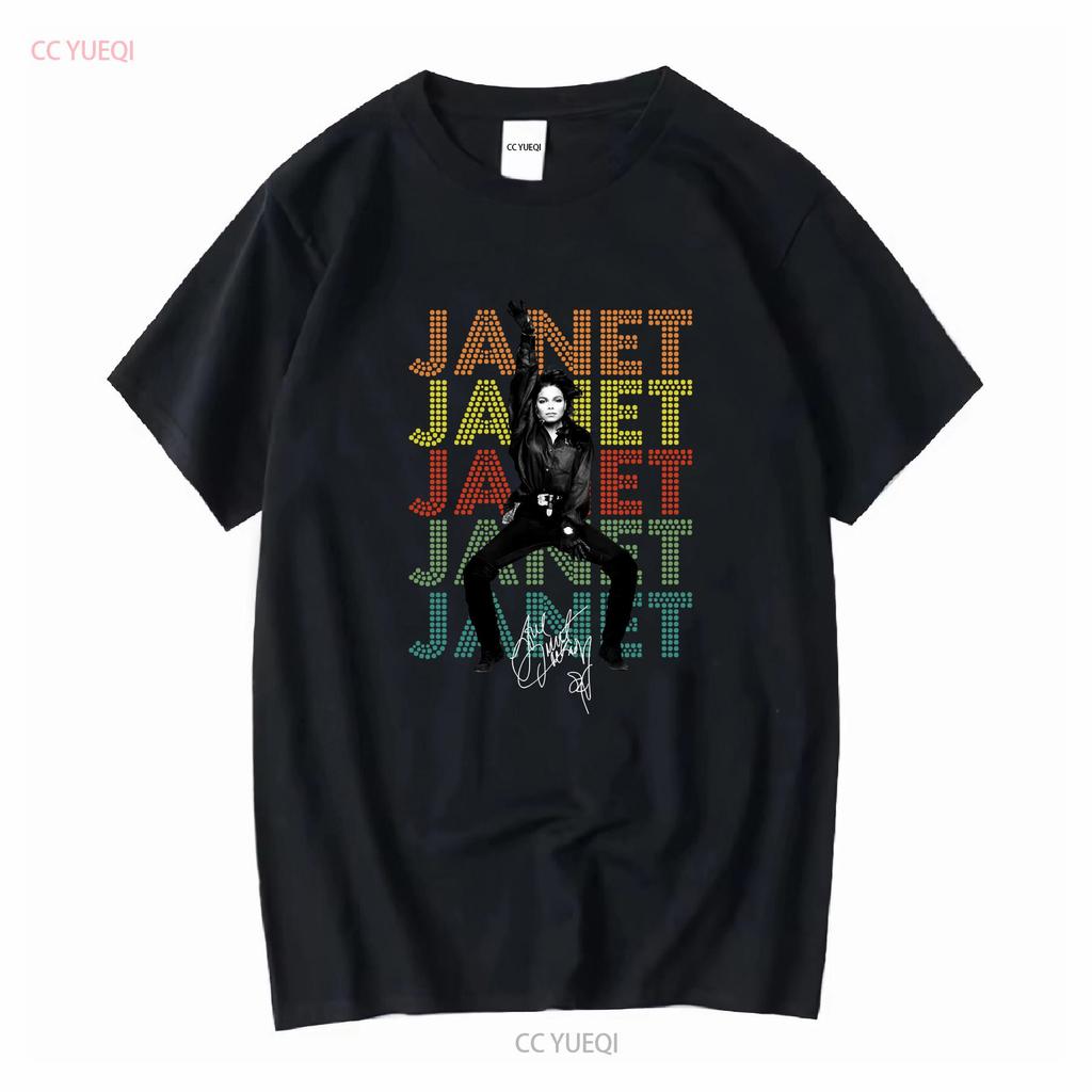 Janet Jackson Summer Cotton T Shirt S 5xl Long Or Short Sleeves Vintage Washed Stretched Stylish Unisex Casual Breathable Homme