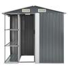 VidaXL Garden Shed with Shelf Grey 205x130x183 Cm Iron