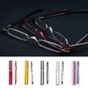 Portable Pen Holder Ultra Light Mini HD Reading Glasses Anti Blue Light Metal Frame Presbyopia Glasses