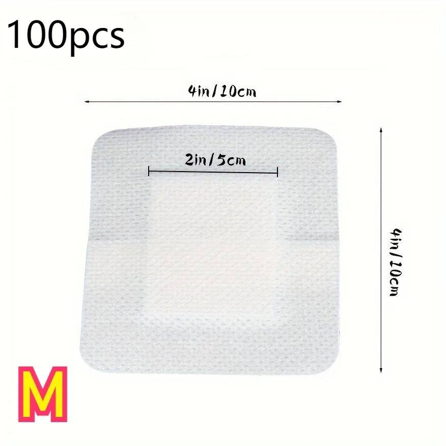 100/50pcs Wound Dressings, Breathable Edge Gauze Pads, Latex Free Bandages, Self-adhesive Wound Dressings Health Care