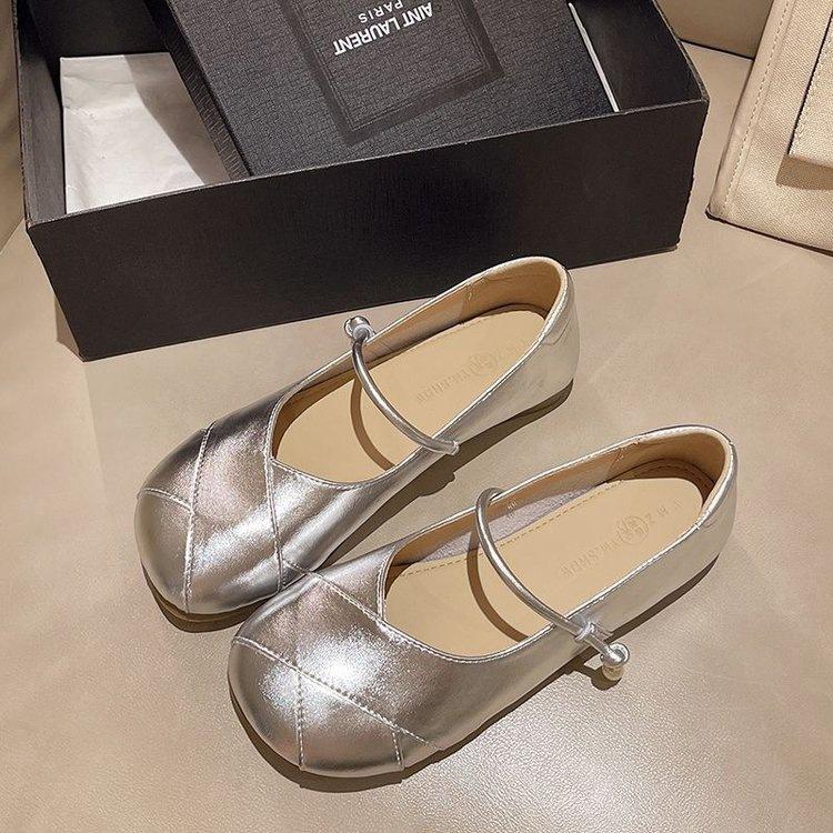 French Gentle Temperament Flat-soled Single Shoes Women's Shoes 2025 Spring New Models with Skirts Evening Wind Mary Jane Shoes Doudou Shoes