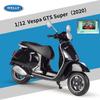 Welly 1/12 Vespa GTS Super 2020 Alloy Classic Leisure Motorcycle Model Simulation Metal Street Motorcycles Model Childrens Gifts