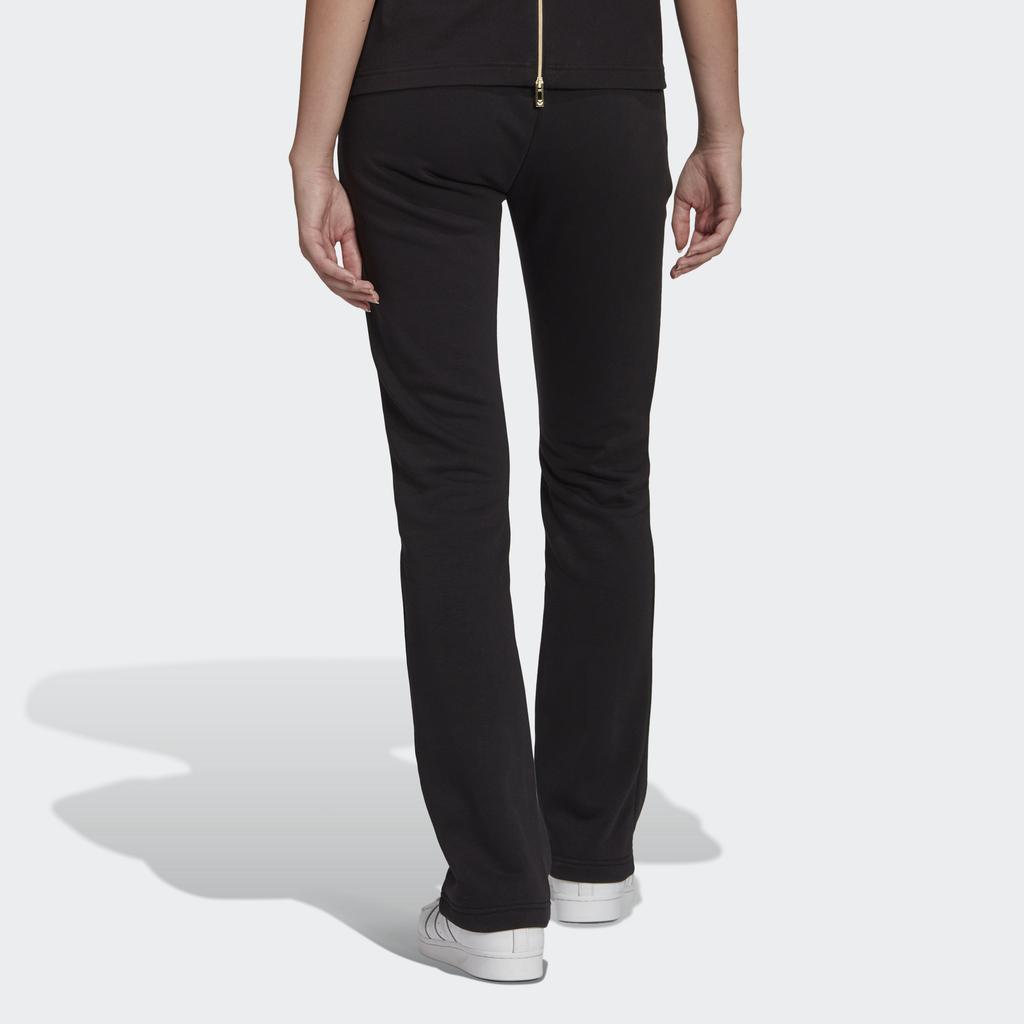 Adidas Originals Track Pants With Zipper Slits Tapered Knit Sports Pants Women Bottoms Black HG6647