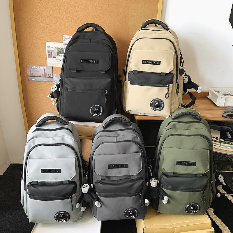 College Student Schoolbag Women's New Japanese Simple Travel Backpack Men's Junior High School High School Students Large-capacity Backpack