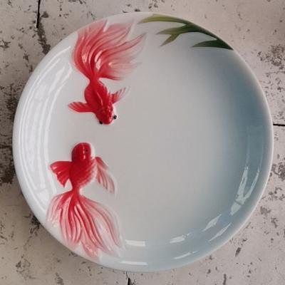 Ceramic Animal Shallow Plate Tableware Household Microwave Oven Goldfish Plate Restaurant Dim Sum Fruit Cake Steak Food Plate