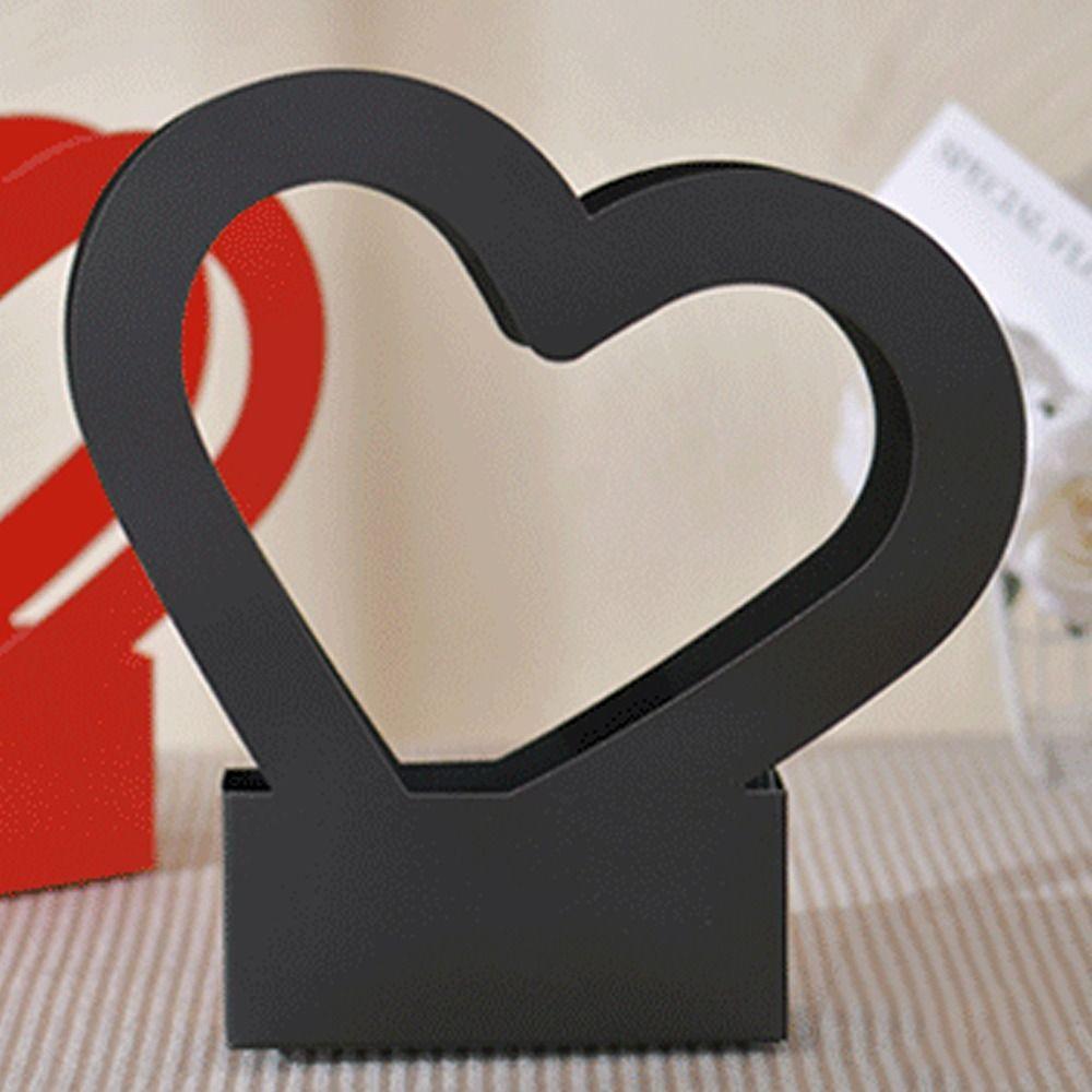 2pcs Foldable Heart Flower Box Floral Art Wrapping Paper Box Wedding Birthday Party