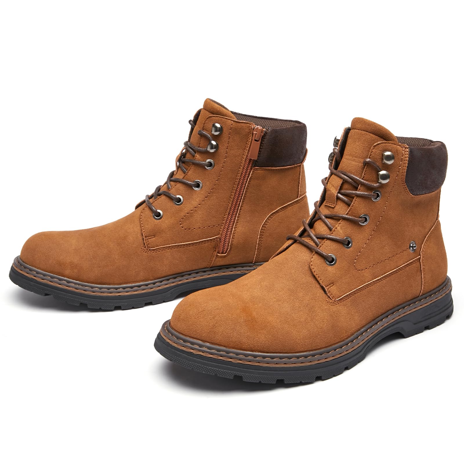 

Foxsense Chelsea Side Chukka Genuine Straight Dress Size Men s Boots, Gore, Style, Leather, Tip, Shoes, Formal, Brown, 26.5cm, R766H-02