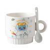 Good Luck Cartoon Ceramic Mug Set with Spoons
