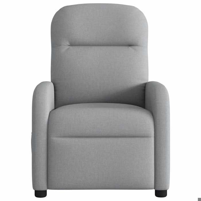 VidaXL Fauteuil de massage inclinable Gris clair Tissu, fauteuil de massage, fauteuil, fauteuil canapé, fauteuil de bureau 4015532