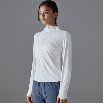 Nieuwe Zonnebrandkleding Voor Dames, Slim Fit Yoga Jas, UV-Bestendig, Buitensporten, IJszijde, Koel Gevoel, Zonnebrandkleding met Capuchon Voor Dames