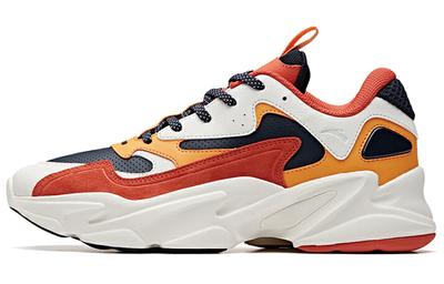 Men's Sneakers Life Collection Chunky Sneakers Men's Low-top Orange White Black