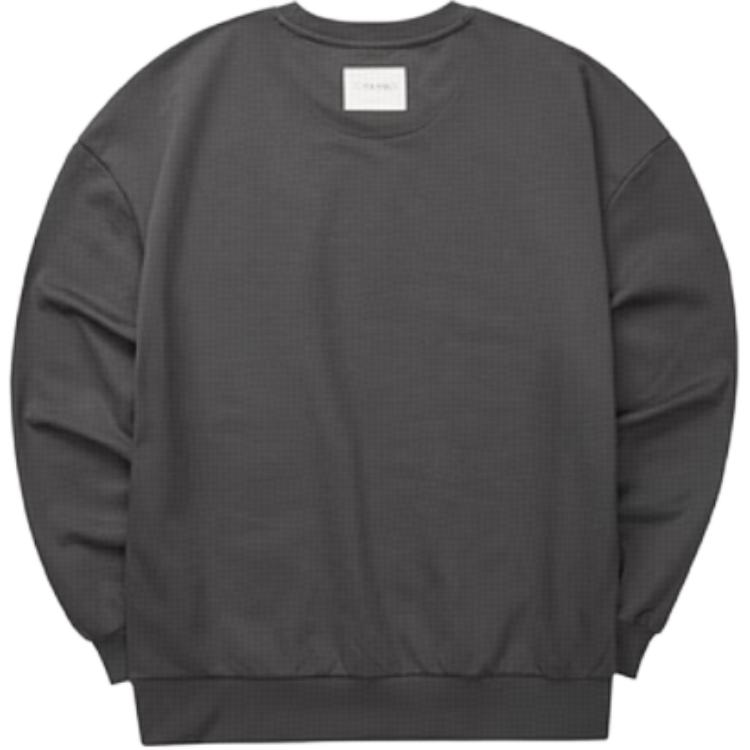 Skechers Solid Color Round Neck Loose Versatile Sports Sweatshirt Unisex sweatshirt Road-Gray L124U155-0214