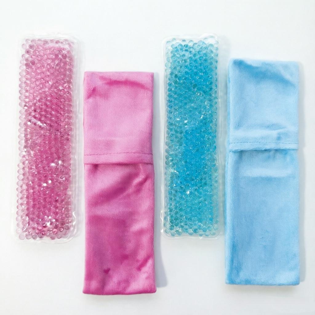 2 Pcs Perineal Cold Packs with Washable Sleeves - Gel Bead Ice Pads for Postpartum Care - Maternity Cooling Essentials