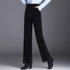 Women's Chenille Wide-Leg Corduroy Pants, Fleece or Non-Fleece, Plus Size, Autumn-Winter Casual Straight-Leg